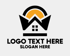 Mortgage - Residential Roof Construction logo design