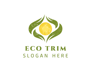 Sun Leaves Eco Friendly logo design