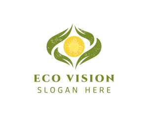 Sun Leaves Eco Friendly logo design