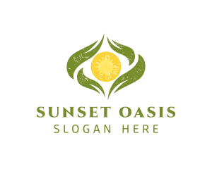 Sun Leaves Eco Friendly logo design