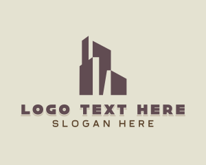 Condominium - Building Tower Contractor logo design