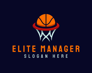 Ball Hoop Basketball logo design