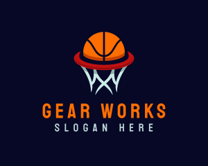 Ball Hoop Basketball logo design