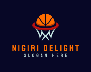 Ball Hoop Basketball logo design