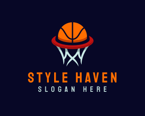 Ball Hoop Basketball logo design