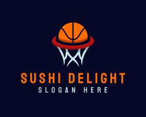 Ball Hoop Basketball logo design