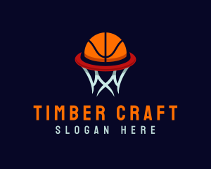 Ball Hoop Basketball logo design