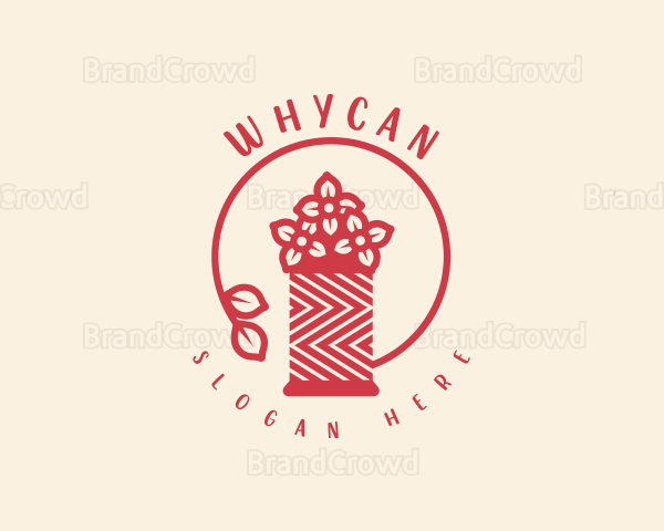 Floral Sewing Thread Logo