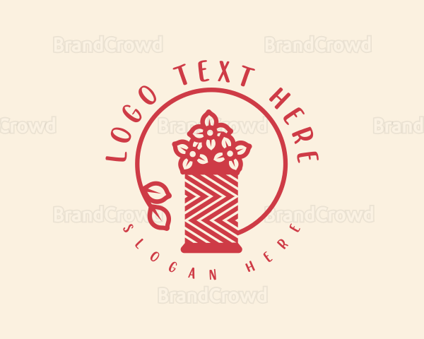 Floral Sewing Thread Logo