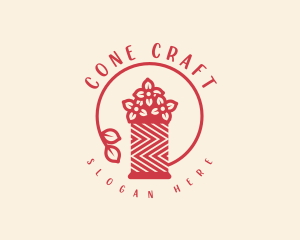 Floral Sewing Thread logo design