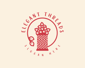 Floral Sewing Thread logo design