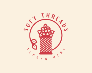 Floral Sewing Thread logo design