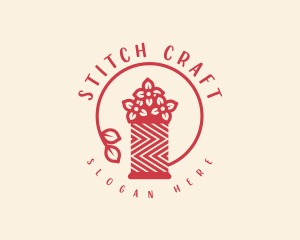 Needlework - Floral Sewing Thread logo design