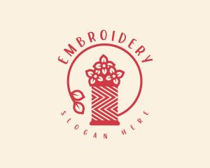 Floral Sewing Thread logo design