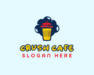 Spaceship Cafe Mug logo design