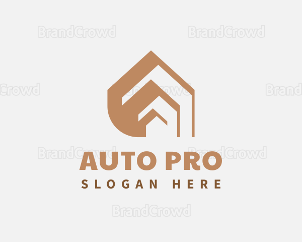 Abstract Roof Construction Logo