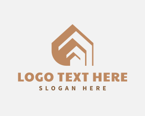 Monochrome - Abstract Roof Construction logo design