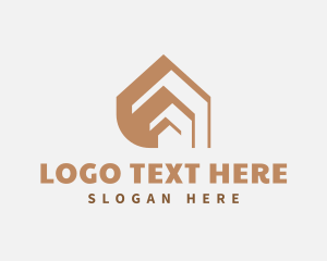 Abstract Roof Construction Logo