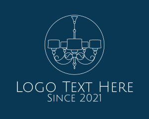 Lighting - Minimalist Grand Chandelier logo design