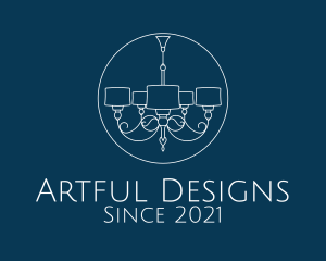 Minimalist Grand Chandelier  logo design