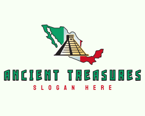 Mexico Pyramid Ruins logo design