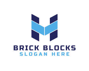 Blocks - Technology Monogram Letter HM logo design