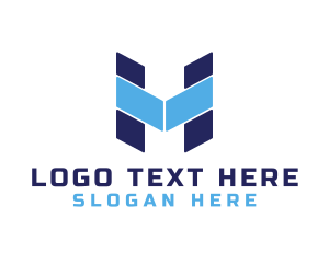 Blocks - Technology Monogram Letter HM logo design