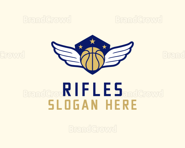 Basketball League Wings Logo
