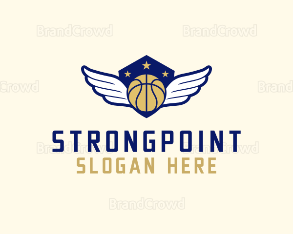 Basketball League Wings Logo