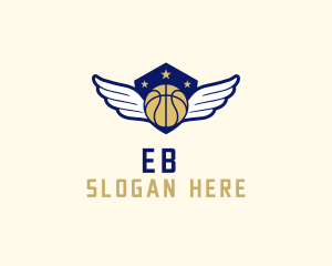 Ball - Basketball League Wings logo design