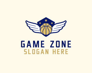 Basketball League Wings logo design