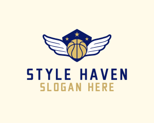 Basketball - Basketball League Wings logo design