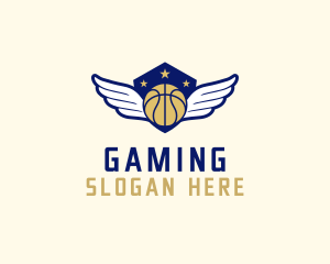 Basketball League Wings logo design