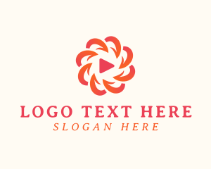 Blogger - Radial Media Flower logo design