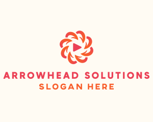 Radial Media Flower logo design