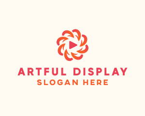 Radial Media Flower logo design