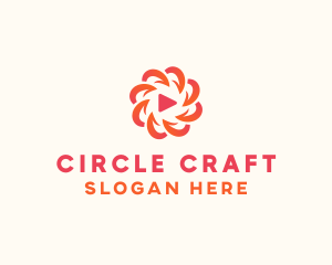 Radial Media Flower logo design