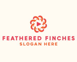 Radial Media Flower logo design