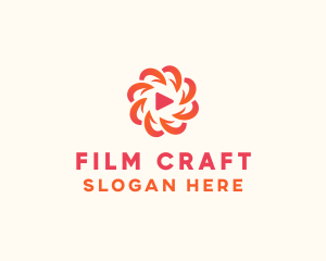 Cinematography - Radial Media Flower logo design