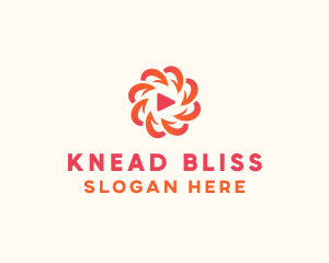 Radial Media Flower logo design