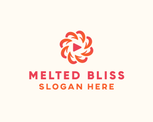 Radial Media Flower logo design