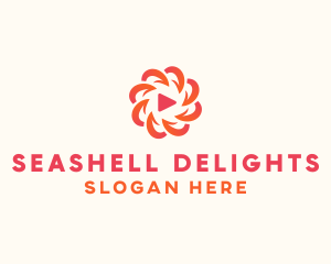 Radial Media Flower logo design