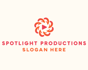 Show - Radial Media Flower logo design
