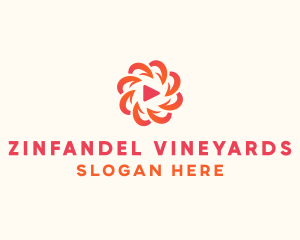 Radial Media Flower logo design