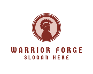 Medieval Warrior Spartan logo design