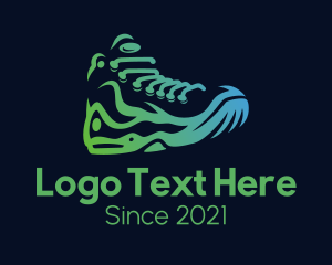 Hiking Shoes - Minimalist Hiking Boots logo design