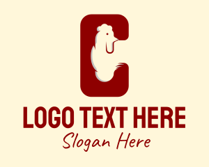Chicken Restaurant Letter C  Logo