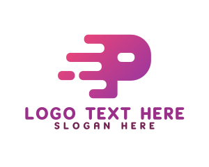 Letter P Digital Business Logo