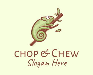 Green - Green Chameleon Branch logo design