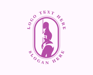 Stripper - Sexy Woman Lingerie logo design